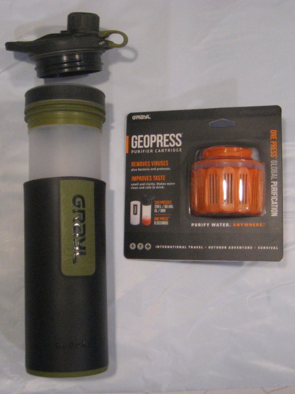 Grayl Geopress Water Purifier 24 OZ Covert Black